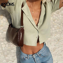 Load image into Gallery viewer, Aproms Candy Color Ribbed Knitted Cardigan Women Autumn Winter Long Sleeve Basic Cropped Sweaters Female Casual Short Jumper Top