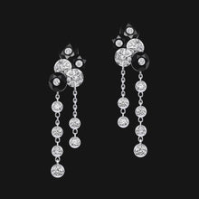 Load image into Gallery viewer, 18k Dangling Obsidian Earrings