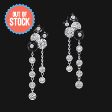 Load image into Gallery viewer, 18k Dangling Obsidian Earrings