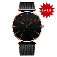 Load image into Gallery viewer, 2020 Minimalist Men's Fashion Ultra Thin Watches Simple Men Business Stainless Steel Mesh Belt Quartz Watch Relogio Masculino