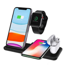 Load image into Gallery viewer, 4 in 1 15W Qi Wireless Charger Dock Station For Iphone Airpods Micro USB Type C Stand Fast Charging 3.0 For Apple Watch Charger
