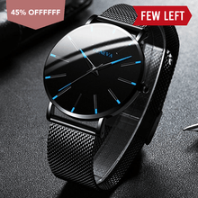 Load image into Gallery viewer, 2020 Minimalist Men's Fashion Ultra Thin Watches Simple Men Business Stainless Steel Mesh Belt Quartz Watch Relogio Masculino
