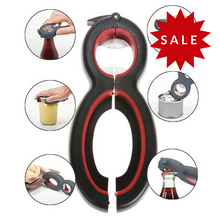 Load image into Gallery viewer, 6 in 1 Multi Function Can Beer Bottle Opener All in One Jar Gripper Can Beer Lid Twist Off Jar Wine Opener Claw VIP Dropship
